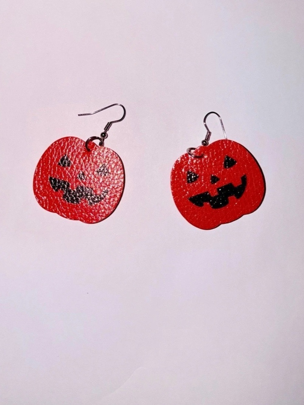 Dark Orange & Black Pumpkin Earrings